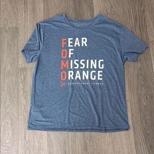 Orangetheory Charcoal Gray Performance Tee with White Logo